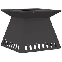 vidaXL - Feuerplatz Schwarz 48 X 48 X 40 Cm Kaltgewalzter Stahl