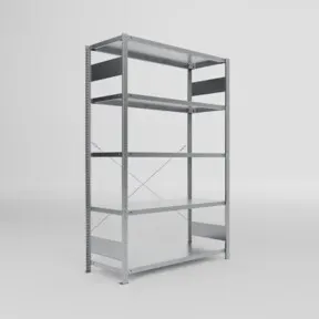 Meta Fachbodenregal S3 CLIP 2000x1300x500 mm verzinkt 5 Fachböden 150 kg Fachlast