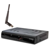 Viark Sat Full HD Sat H.265 HEVC Receiver DVB-S2 IP 1080p WLAN Cardreader Schwarz