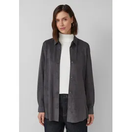 s.Oliver Longbluse in Veloursleder-Optik - grau - 32