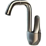 Badezimmer-Wasserhahn, Messing, Warm- und Kaltwassermischer, Waschbecken-Wassermischer, Kran, Neuankömmling, Waschbecken-Wasserhahn, Gun Grey