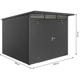 Biohort AvantGarde A7 2,6 x 2,6 m dunkelgrau-metallic Doppeltür