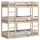 vidaXL Etagenbett Dreifach 80 x 200 cm Kiefer massiv braun