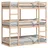 vidaXL Etagenbett Dreifach 80 x 200 cm Kiefer massiv braun
