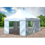 Faltpavillon Faltzelt Pavillon 3x6 Weiss Gartenzelt Klappzelt Wasserdicht