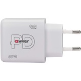 SKROSS Power Charger 65 W, GaN Technology), USB Ladegerät, Weiss