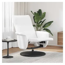 vidaXL Relaxsessel mit Fußteil Kunstleder 90 x 105 x 90 cm Weiß drehbar