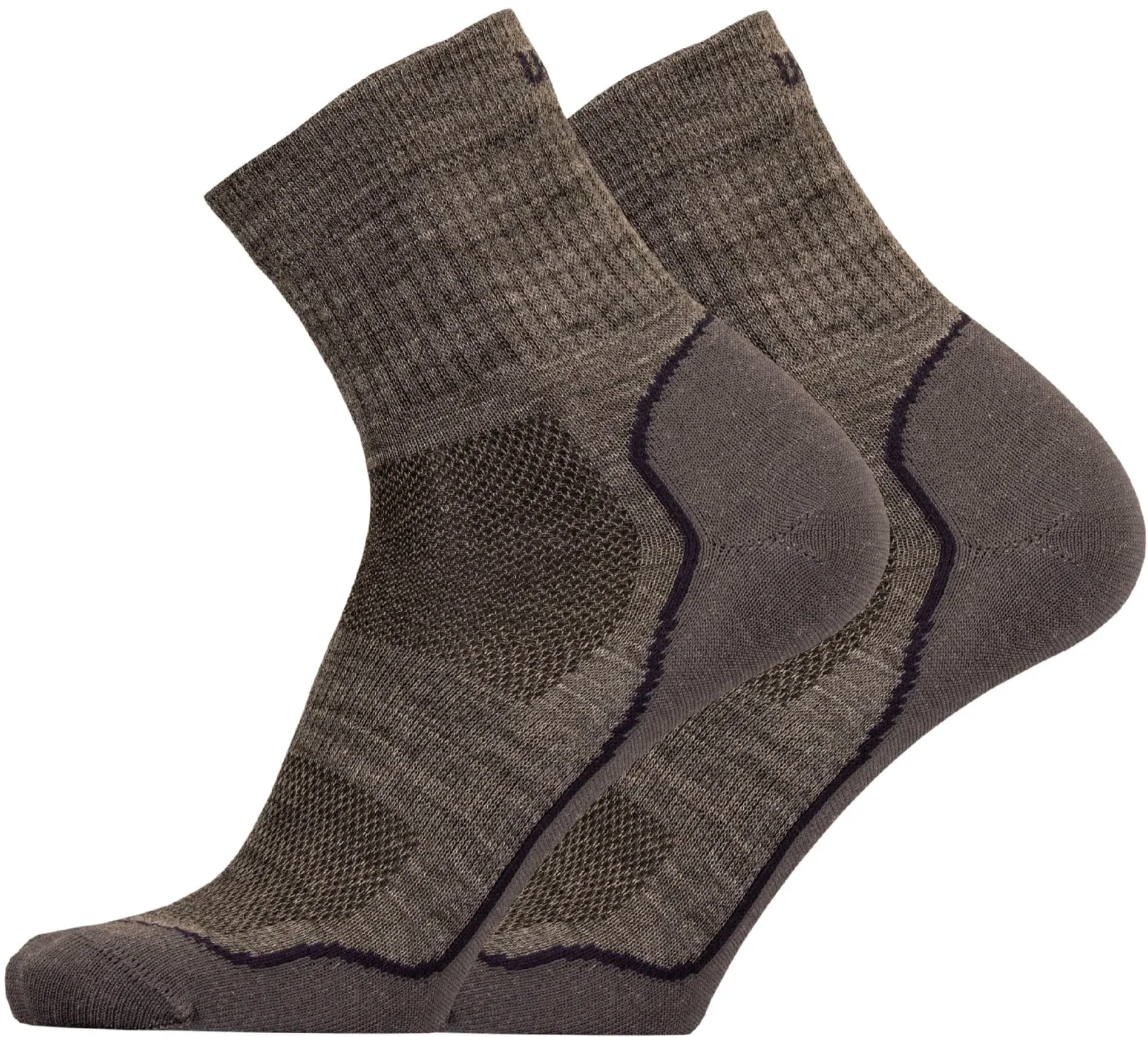 Socken UPHILLSPORT, Herren, Gr. 43-46, grau (grau, schwarz), 50% Polyamid, 48% Wolle, 2% Elasthan, unifarben, Socken Socken, ohne reibende Nähte