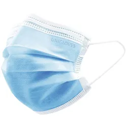 Unigloves OP- Mundschutz Profil Plus - 500 Stk - blau - medizinischer Mundschutz Typ II R