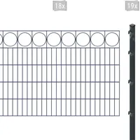 Arvotec Doppelstabmattenzaun »ESSENTIAL 100 zum Einbetonieren "Ring" mit Zierleiste«, Zaunhöhe 100 cm, Zaunlänge 2 - 60 m 15069652-0 anthrazit H/L: 100 cm x 36 m