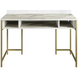 Skye Decor, Tümata- Tümata HDL, Gold,Weiß, Couchtische, 75x120x60 cm, 100% Melaminbeschichtete Partikelplatte