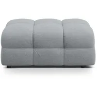 Micadoni Pouf, Platin, 1-Sitzer, 72x45x104 cm, Hergestellt in Europa,