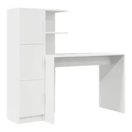 vidaXL Schreibtisch mit Stauraum Weiß