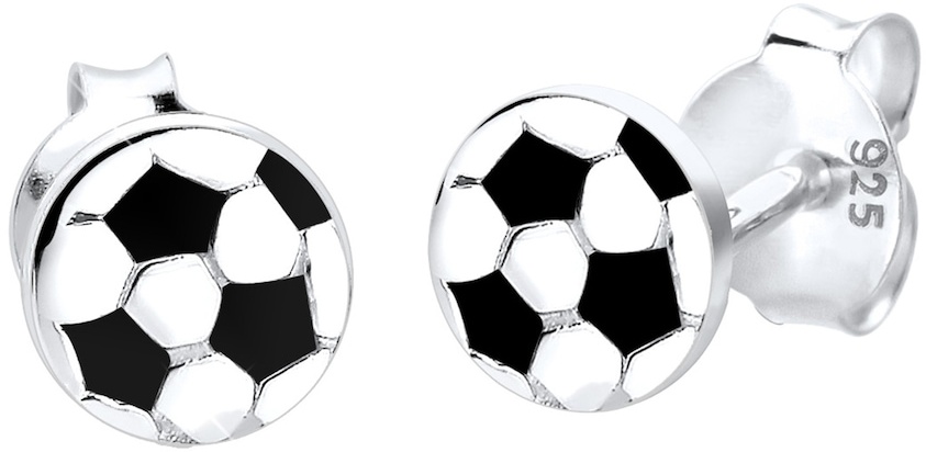 Elli Fußball WM Emaille EM Sport Meisterschaft Silber Ohrringe Damen