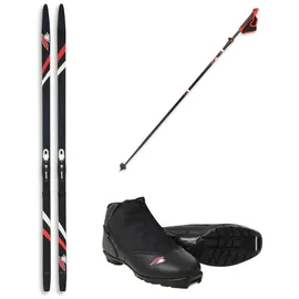 F2 Set Ski Ride Pro CC 185cm|Langlaufschuh Ride CC Gr. 43 |Skistock 120-170cm SCHWARZ 185cm