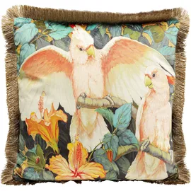 Kare Kissenbezug Parrots Life 45 x 45 cm Rot