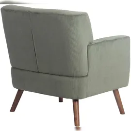deluke Loungesessel MUSCAT Cord 72 x 80 x 74 cm Grün