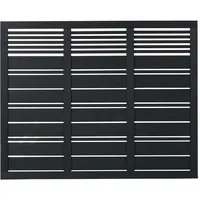 Plus Sichtschutzelement 176 x 140 cm schwarz Holz