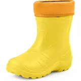 Ladeheid Gummistiefel Kinder federleichte und wasserdichte Eva Thermo Regenstiefel Gummistiefel gefüttert KL050 (Sonnig, 33 EU)