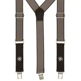 CASSANDRA Trachtenlederhose Trachten Hosenträger - EDELWEIß - beige beige|braun 120 cm