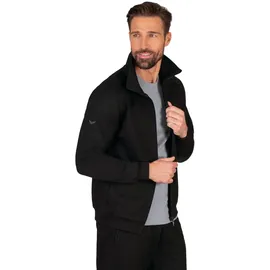 TRIGEMA Sweatjacke "TRIGEMA Raglanjacke aus Sweat-Qualität", Herren, Gr. 5XL, schwarz, Sweatware, 70% Baumwolle, 30% Polyester, lang, ohne Ausschnitt, Sweatjacken Sweatjacke