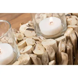 Riess-Ambiente Elegantes Windlicht FOSSIL Treibholz Kerzenhalter Massivholz Kerzenhalter 3er Kerze