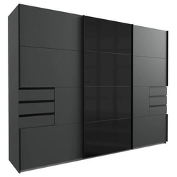 Schwebetürenschrank Saigon in Graphitfarben/Schwarz
