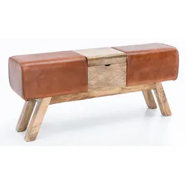 FineBuy Turnbock 120 x 29 x 53 cm braun / braun