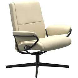 Stressless Sessel | Paris Cross Base Paloma Vanilla Matt Schwarz Niedriger Rücken