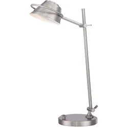Tischlampe Schreibtischleuchte Beistelllampe Bürolampe Nickel H 51 cm LED Lampe