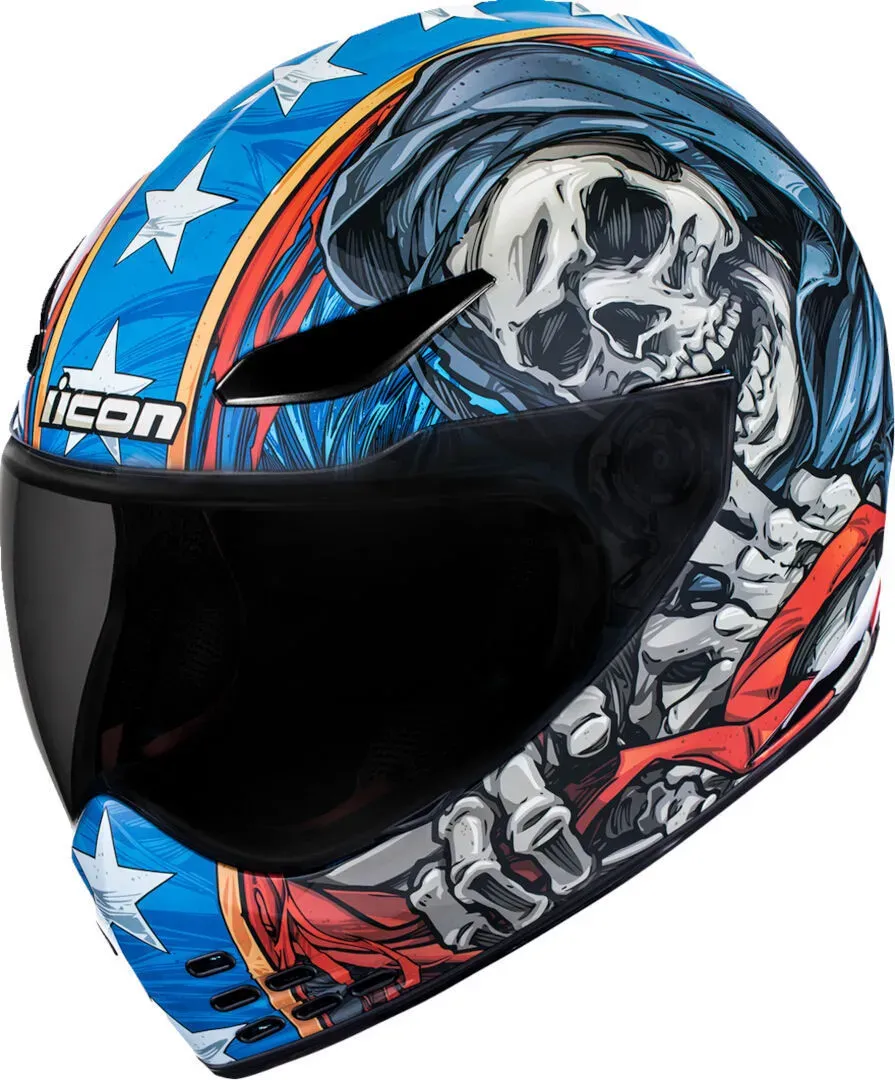 Icon Domain Revere Helm, wit-rood-blauw, M Voorman