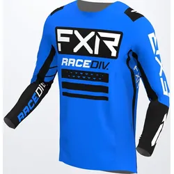 FXR Off-Road RaceDiv Motocross Jersey, schwarz-blau, Größe S für Männer