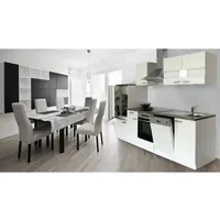 Respekta Einbauküche, Economy Küchenzeile/Küchenblock KB280WWC 280 cm Weiß
