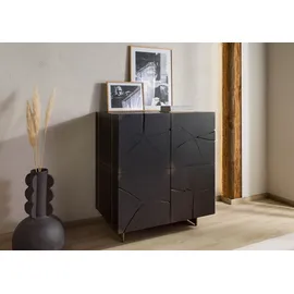 MASSIVMOEBEL24.DE Bar Eiche 100x68x115 dunkelbraun lackiert BEAMS 50