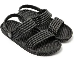 Schwarze BRASILERAS Frauensandalen mit rutschfesten Gummisohlen 36