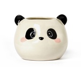 LEGAMI - Stifthalter aus Keramik, Desk Friends, 11,2 x 11,4 cm, Panda-Thema, handbemalt