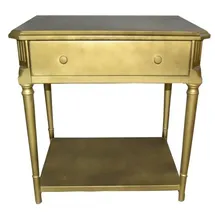 Casa Padrino Nachtschrank mit Schublade 66 x 50 x 68 cm Gold