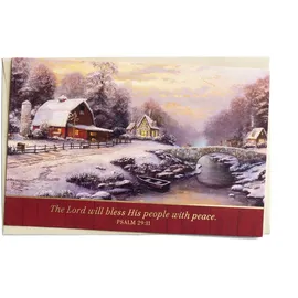 DaySpring - Thomas Kinkade – The Lord Will Bless His People – 18 Weihnachtskarten mit Umschlägen (J3159)