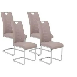 Hela Schwingstuhl Ruby Kunstleder Grau 4er Set