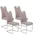 Hela Schwingstuhl Ruby Kunstleder Grau 4er Set