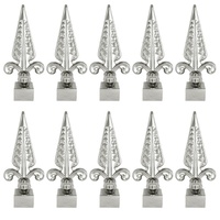 10X Pfostenkappe, Zaunpfosten Edelstahl Zaunelemente Zaunpfosten Metall Pyramiden Form Abdeckkappen,25mm