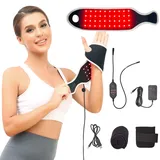 JOBYNA Rotlichttherapie-Gürtel für Handgelenk, 660nm 850nm LED Infrarottherapie Rotlichtlampe, Red Light Therapy mit Pulsmodus, Timer, 3 Temperaturen, Körper, Rücken, Schulter, Gelenkmuskel Schmerz