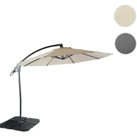 Mendler Marbella Ø 300 cm creme-weiß inkl. Ständer