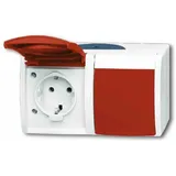 Busch-Jaeger Steckdose 2 St. Rot/Weiß