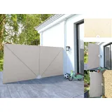 vidaXL Faltbarer Terrassen-Seitenfächer Creme 400×200 cm