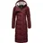 Ragwear Damen, atmungsaktiver Wintermantel warmer wasserdichter Steppmantel lang mit Kapuze Pavla Long Intl Wine Red Gr. XL - XL