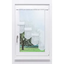 PLAUENER SPITZE Panneaux Kelchblüten (BxH) 64x95cm in weiß