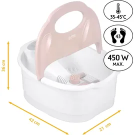 First Austria TZS First Austria Fußsprudelbad, Vibrations- und Luftblasenmassage, Infrarot- und Heizfunktion, Sprudelmassage, klap... - Rosa