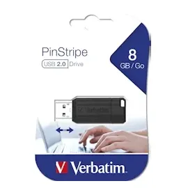Verbatim Store 'n' Go PinStripe 8 GB schwarz USB 2.0 49062