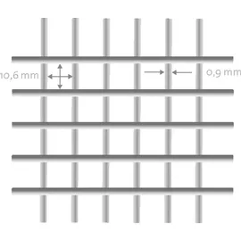 KrapTrap KrapTrap® 10x10mm Masche I Käfigdraht Schweißgitter I 1 x 25m)